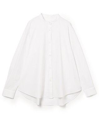 Chacott EasyCare+ノーカラーシャツ ホワイト