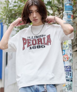WEGO 【機能T】接触冷感アクセ付きグラフィックT ホワイト