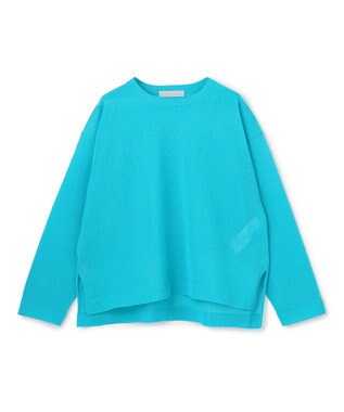 UNFILO シアーフォルムニット クルーネック ターコイズ