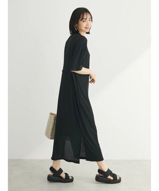 Green Parks ・ＳＵＧＡＲ　ＳＰＯＯＮ　シアープリーツワンピース Black