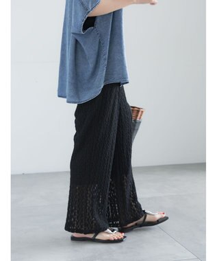 Te chichi カットレースイージーパンツ《2026 SUMMER LOOK item》 ブラック