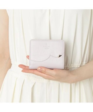 LANVIN en Bleu デクール 二つ折りLファスナー財布 ライトピンク