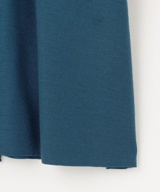 自由区 【洗える】ウールニットコンビジャージー ライトアウター リッツブルー系