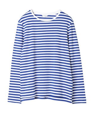 AMERICAN HOLIC Ｄａｉｌｙ　クルーネックカットプルオーバー Border Blue