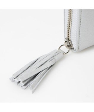 UNBILLION ペルケ perche / カラーコンビジャバラ・カードウォレット シルバー