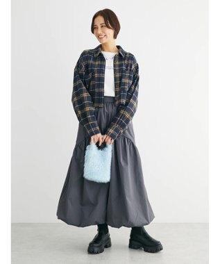 Green Parks ・ＥＬＥＮＣＡＲＥ　ＤＵＥ　ティアードバルーンスカート Charcoal Gray