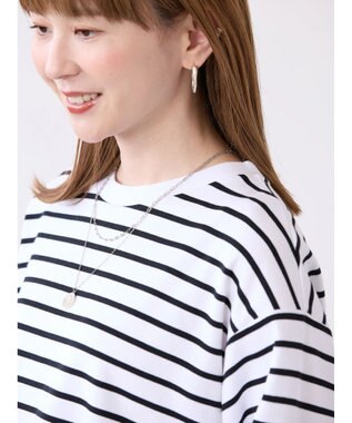 AMERICAN HOLIC 抗菌防臭＋ＵＶカット裾ラウンドカットチュニック Border