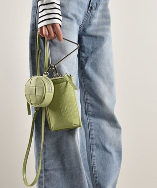 LA BAGAGERIE 【MONICA】トライアングルマルチショルダーバッグ グリーン