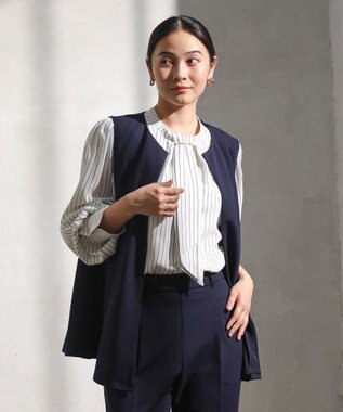 Green Parks ２ｗａｙボウタイブラウス Stripe