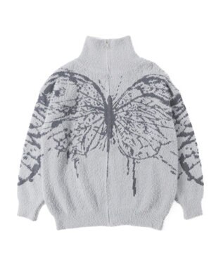 WEGO バタフライジップニット グレー