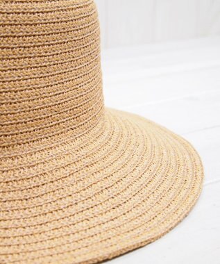 石田製帽 美濃和紙 × コットンブレード ウォッシャブルクロッシェ ハット ベージュ