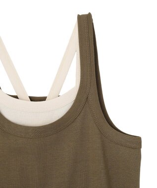 AMERICAN HOLIC 【2点セット】レイヤードデザインタンクトップ Khaki