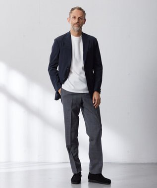 J.PRESS MEN 【PEPPIN MERINO COMFORT】 ブロックチェック スラックス グレー系3