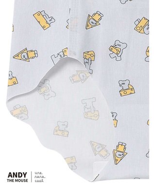 une nana cool MADE WITH ねずみのANDY【綿混】フラット仕上げショーツ GY