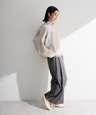 Green Parks イージーケアチュールドッキングシャツ Beige