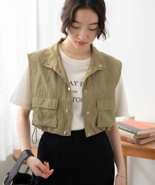 WEGO ミリタリーナイロンショートベスト カーキ