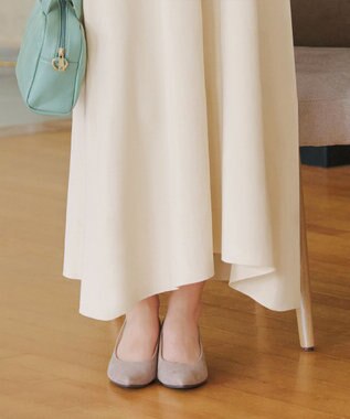 Tiaclasse 【洗える】スポンジニットジャンスカ アイボリー