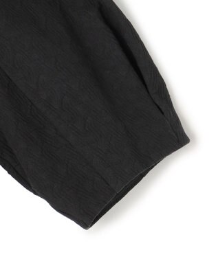 UNFILO L ジャガードブラウス ブラック