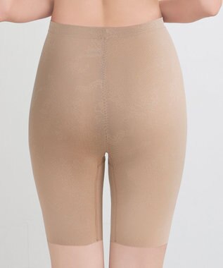 WACOAL ガードル ロング丈 【EverChic】 綿混メッシュ生地(本体) 通気性(本体) ほどよくおなか押さえ フリーカッティング仕様(裾) レディース GRC430 /ワコール カラシ