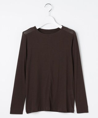 J.PRESS LADIES 【WEB限定】シアーストレッチフライス クルーネック シアー カットソー 【WEB限定】ダークブラウン系