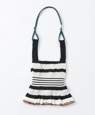 TRICOTE シースルー×マクラメ編 ショルダーバッグ 99BLACK