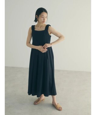 Green Parks armonia.ギャザーストラップワンピース Navy