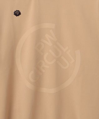 PW CIRCULUS 【MEN】【ストレッチ / UVケア】バックメッシュロゴ モックネック シャツ ベージュ