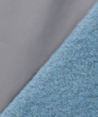 #Newans 【洗濯機可能】バックフレアショートコート ブルー