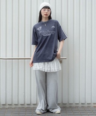 WEGO 【ユニセックス着用ITEM】スリーブラインロゴBIG　T（SS） ネイビー