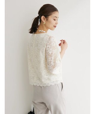 Green Parks ｅｆ－ｄｅ　レースブラウス White