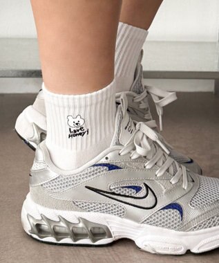 WEGO 手描き風刺繍アンクルパイルソックス 柄1