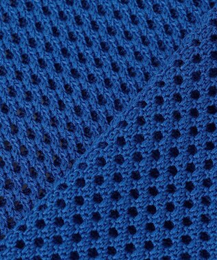 UNFILO L メッシュ ハーフスリーブ ニット ブルー