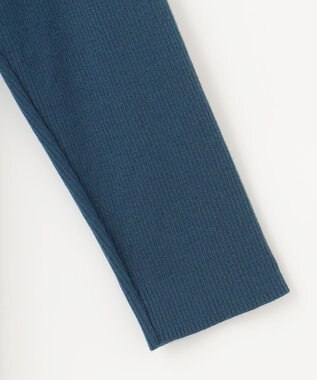 自由区 【洗える】ウールニットコンビジャージー ライトアウター リッツブルー系