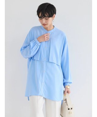 AMERICAN HOLIC サラックールレイヤードシャツチュニック Sax