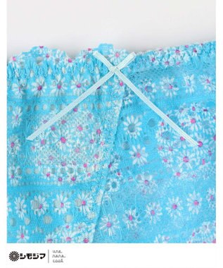 une nana cool MADE WITH シモジマ 総レースショーツ サックスブルー