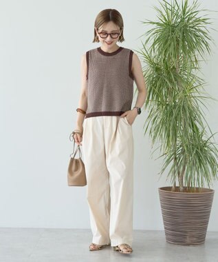 AMERICAN HOLIC ジャガードニットベスト Brown