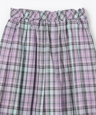 ANY KIDS ラメチェックプリーツスカパン ラベンダー系