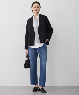 ICB 【先行予約】 ライトストレッチデニム ストレートパンツ ブルーデニム