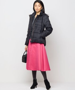 組曲 L マットサテンノーブルスカート フューシャピンク系