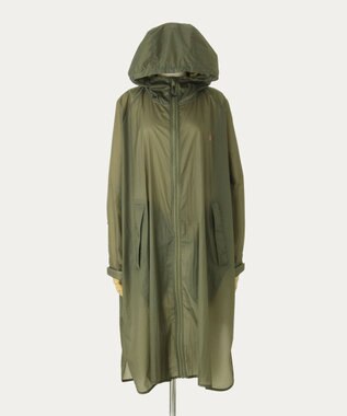 MOONBAT POLO RALPH LAUREN(ポロ ラルフローレン) ポロポニー レインコート ライトウェイト レインポンチョ  無地 フード 収納袋 レディース カーキー