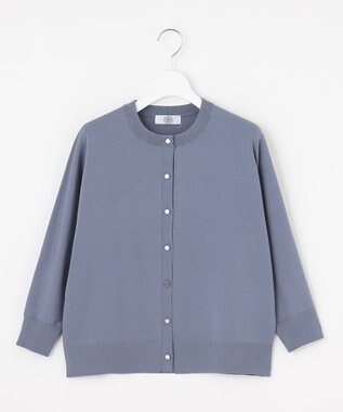 J.PRESS LADIES S 【洗える】レーヨンストレッチ カーディガン ソフトブルー系