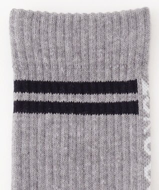 23区GOLF 【MEN】ロゴライン 18センチ丈ソックス ライトグレー系