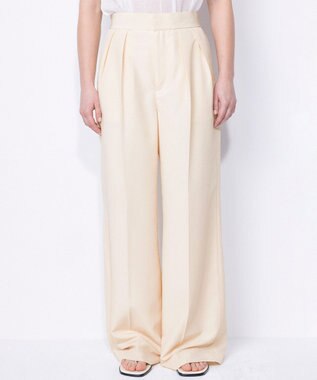  【ReNAVE・セットアップ可/撥水加工/防シワ/ウエストゴム】ポリエステルタッサー パンツ