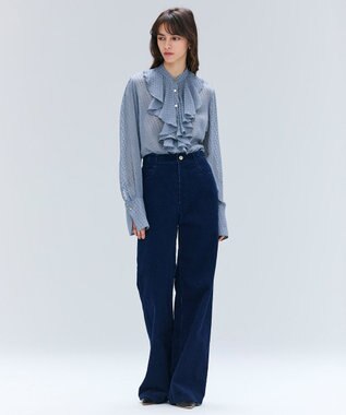 BEIGE， 【洗える・Precious 11月号掲載】BANGS / コットンコーデュロイバギーパンツ Indigo