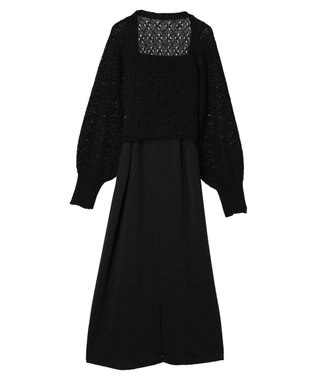 earth music&ecology ＳＥＴ２点　マルチウェイボレロキャミワンピース Black