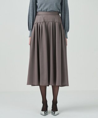 GRACE CONTINENTAL チンツジョーゼットスカート グレー