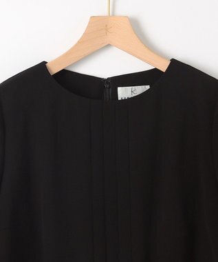 組曲 NOIR 【洗える】ウォッシャブルストレッチバックサテン ジャケット＋ワンピース ブラック系