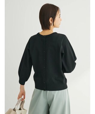 Green Parks 前後２ＷＡＹ　７分袖ハイゲージカーディガン Black