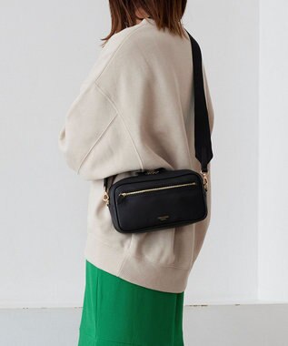 TOPKAPI 【TREASURE TOPKAPI】シュリンクレザー スクエア 2way ショルダー バッグ ブラック