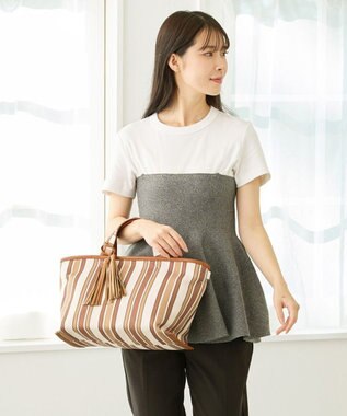 ROOTOTE 3585【ルートート】LT.デリ.ストライプ-A 02：ブラウン